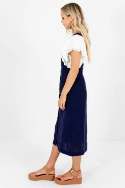 Bella Ella Boutique Gal Pal Blue Midi Dress 14 Bella Ella Boutique Gal Pal Blue Midi Dress -Bella Ella Sales Gal Pal Blue Dress Side 5000x
