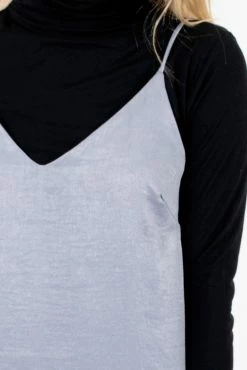 Bella Ella Boutique Girls Night Gray Satin Knee-Length Dress 9 Bella Ella Boutique Girls Night Gray Satin Knee-Length Dress -Bella Ella Sales Girls Night Gray Dress Detail 5000x