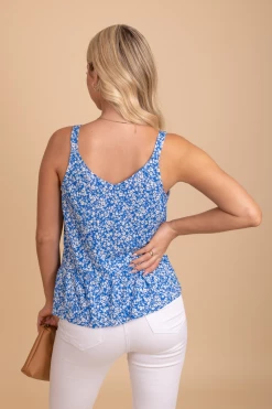 Bella Ella Sales -Bella Ella Sales HappyGirlV NeckTankTop BlueBack 5000x