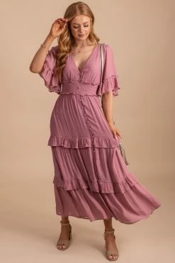 Flying Tomato Hello Lover Tiered Maxi Dress -Bella Ella Sales HelloLoverTieredMaxiDressfront5 5000x