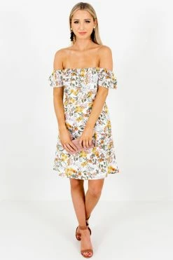 Bella Ella Boutique Honeysuckle White Floral Off-Shoulder Mini Dress 12 Bella Ella Boutique Honeysuckle White Floral Off-Shoulder Mini Dress -Bella Ella Sales Honeysuckle White Floral Off Shoulder Mini Dress Full 5000x
