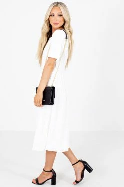 Hayden In My Dreams White Midi Dress -Bella Ella Sales In My Dreams White Dress Side 5000x