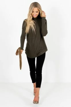 Bella Ella Boutique Just My Type Dark Olive Sweater 15 Bella Ella Boutique Just My Type Dark Olive Sweater -Bella Ella Sales Just My Type Olive Sweater Full Front 5000x