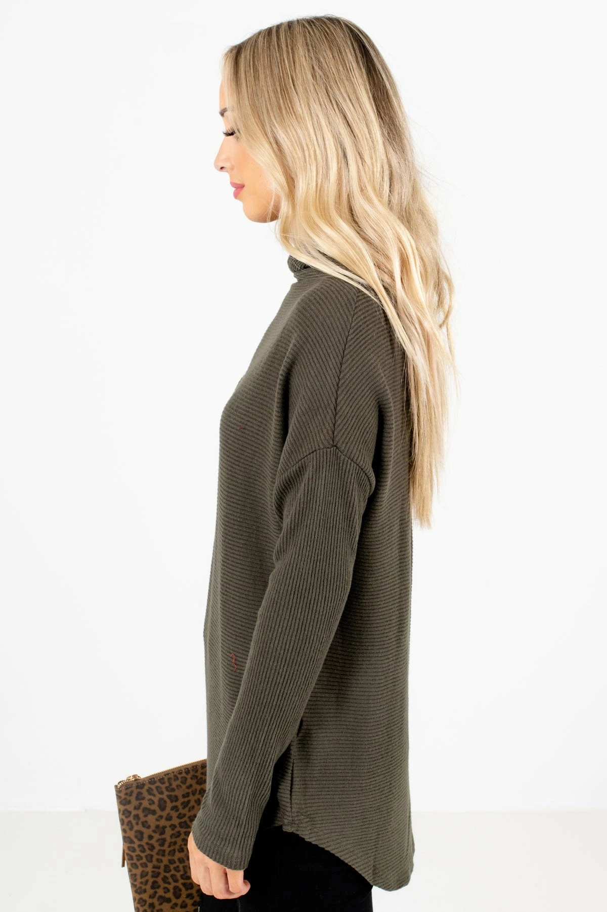 Bella Ella Boutique Just My Type Dark Olive Sweater 6 Bella Ella Boutique Just My Type Dark Olive Sweater - Image 6