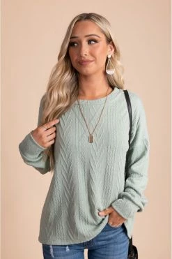 7th Ray Just For You Textured Pullover Sweater -Bella Ella Sales JustForYouTexturedPulloverSweatersagefront 5000x