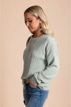7th Ray Just For You Textured Pullover Sweater -Bella Ella Sales JustForYouTexturedPulloverSweatersageside 5000x