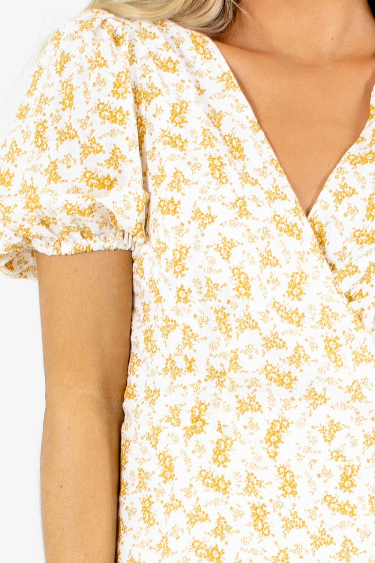 In Loom Keep Calm Honey Yellow Floral Midi Dress 3 In Loom Keep Calm Honey Yellow Floral Midi Dress - Image 3