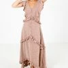 Wishlist Kiss You Goodnight Brown Maxi Dress