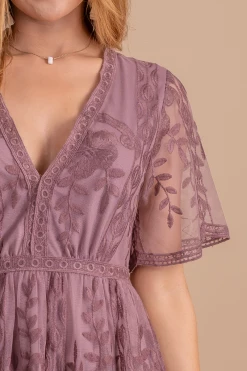 Bella Ella Boutique Light My Fire Mauve Lace Mini Dress -Bella Ella Sales LightMyFireMauveProductDETAIL 5000x
