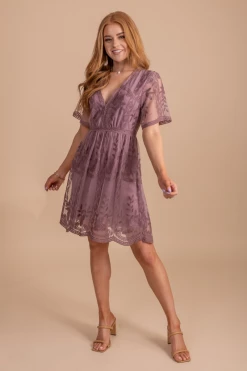 Bella Ella Boutique Light My Fire Mauve Lace Mini Dress -Bella Ella Sales LightMyFireMauveProductPictures 2 5000x