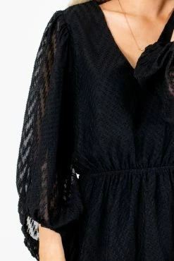 Very J Light The Sky Mini Dress 13 Very J Light The Sky Mini Dress -Bella Ella Sales LighttheSkyBlackDressDetail 5000x