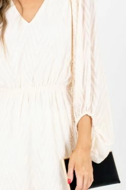 Very J Light The Sky Mini Dress 9 Very J Light The Sky Mini Dress -Bella Ella Sales LighttheSkyCreamDressDetail 5000x