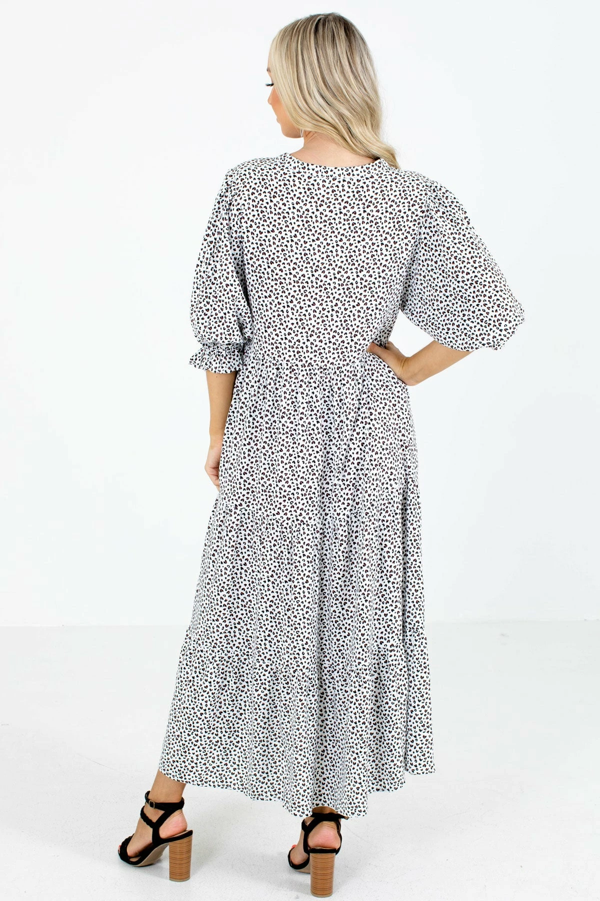 In Loom Living Wild White Patterned Maxi Dress 2 In Loom Living Wild White Patterned Maxi Dress - Image 2