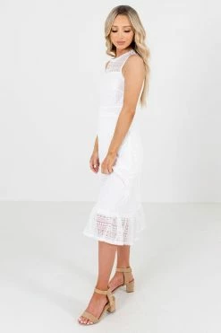 Bella Ella Boutique Long Awaited Love White Midi Dress 10 Bella Ella Boutique Long Awaited Love White Midi Dress -Bella Ella Sales Long Awaited Love White Dress Side 5000x