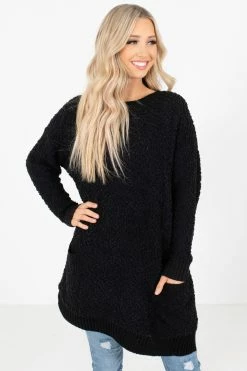Bella Ella Boutique Look This Way Black Sweater 12 Bella Ella Boutique Look This Way Black Sweater -Bella Ella Sales Look This Way Black Sweater Front3 5000x