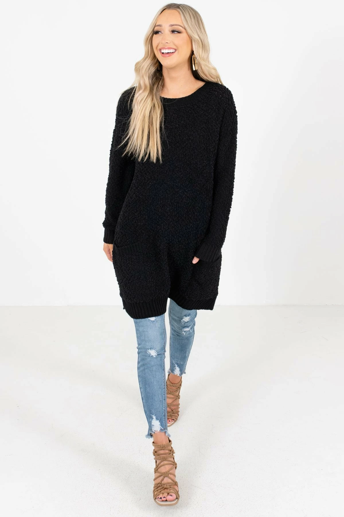Bella Ella Boutique Look This Way Black Sweater 4 Bella Ella Boutique Look This Way Black Sweater - Image 4