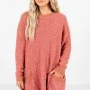 Bella Ella Boutique Look This Way Coral Sweater