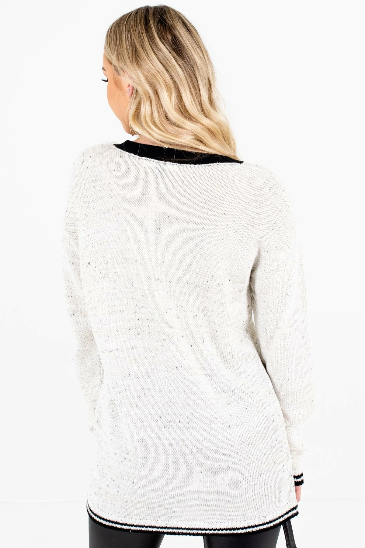 Bella Ella Boutique Love Cream Knit Sweater 2 Bella Ella Boutique Love Cream Knit Sweater - Image 2