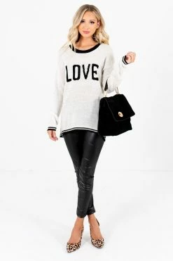 Bella Ella Boutique Love Cream Knit Sweater 12 Bella Ella Boutique Love Cream Knit Sweater -Bella Ella Sales Love Cream Sweater Full Front2 5000x