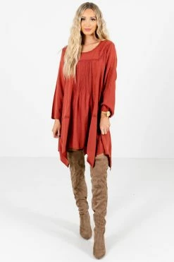 Bella Ella Boutique Love Of My Life Rust Orange Mini Dress -Bella Ella Sales Love of My Life Rust Dress Full Front3 5000x