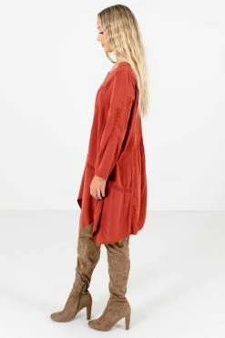 Bella Ella Boutique Love Of My Life Rust Orange Mini Dress -Bella Ella Sales Love of My Life Rust Dress Side 5000x