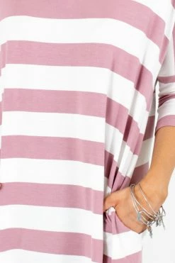 Zenana Lover's Game Striped Top -Bella Ella Sales Lover sGameTopPinkDetail 5000x