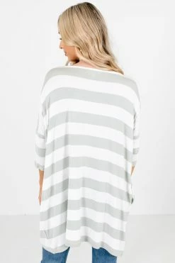 Zenana Lover's Game Striped Top -Bella Ella Sales Lover sGameTopSageBack 5000x