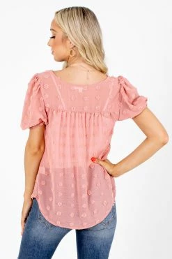 Bella Ella Boutique Loving It Textured Blouse -Bella Ella Sales Loving It Textured Blouse Back 5000x