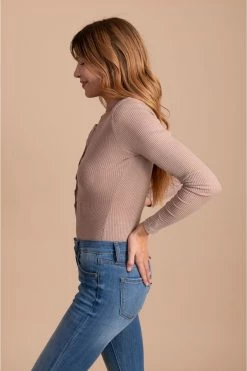 Le Lis Happiness Guaranteed Button Down Bodysuit -Bella Ella Sales MainSqueezeButtonDownBodysuit LightPink 3 5000x