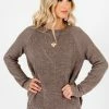Bella Ella Boutique Make A Change Brown Sweater