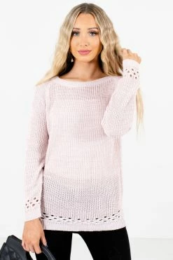Bella Ella Boutique Make A Change Pink Sweater