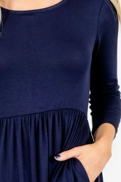 Bella Ella Boutique Matters Of The Heart Navy Midi Dress -Bella Ella Sales Matters of The Heart Navy Dress Detail 5000x