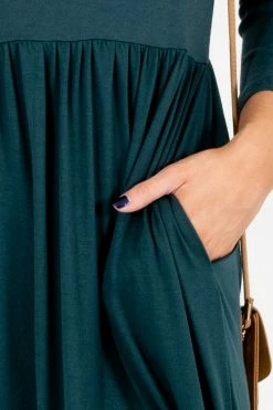 Bella Ella Boutique Matters Of The Heart Teal Midi Dress -Bella Ella Sales Matters of the Hearr Teal Dress Detail 5000x