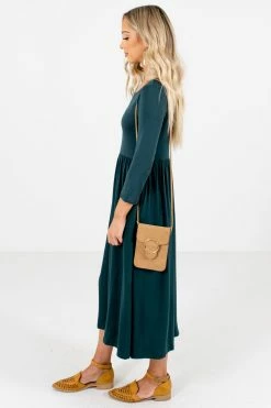 Bella Ella Boutique Matters Of The Heart Teal Midi Dress -Bella Ella Sales Matters of the Heart Teal Dress Side 5000x