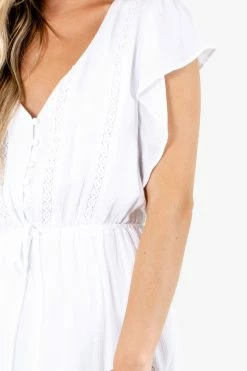 All In Favor More Than A Memory White Maxi Dress -Bella Ella Sales More Than a Memory White Dress Detail 5000x