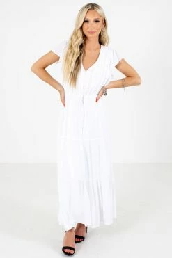 All In Favor More Than A Memory White Maxi Dress -Bella Ella Sales More Than a Memory White Dress Front3 5000x