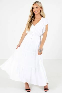 All In Favor More Than A Memory White Maxi Dress -Bella Ella Sales More Than a Memory White Dress Full Front2 5000x