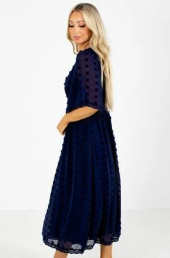 Listicle My Moment Midi Dress -Bella Ella Sales My Moment Midi Dress Navy Side 5000x