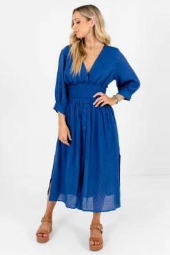 Bella Ella Boutique My Muse Blue Midi Dress