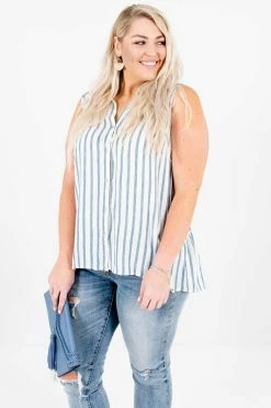 Bella Ella Boutique Nautical Girl White Striped Tank -Bella Ella Sales Nautical Girl White Striped Tank 5000x