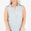 Bella Ella Boutique Nautical Girl White Striped Tank