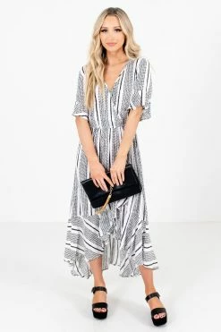 Kori America Nice To Meet You Patterned Midi Dress 12 Kori America Nice To Meet You Patterned Midi Dress -Bella Ella Sales Nice to Meet You White Dress Front 5000x