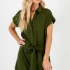 Bella Ella Boutique No Matter What Olive Mini Dress