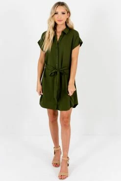 Bella Ella Boutique No Matter What Olive Mini Dress -Bella Ella Sales No Matter What Olive Mini Dress Full 5000x