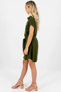 Bella Ella Boutique No Matter What Olive Mini Dress -Bella Ella Sales No Matter What Olive Mini Dress Side 5000x