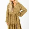 Easel Off The Grid Patterned Mini Dress