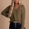 Tasha Apparel Warm Wishes Distressed Ribbed Sweater