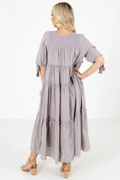 Listicle One Day At A Time Maxi Dress -Bella Ella Sales One Day at a Time Gray Dress Back 5000x