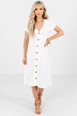 Heart & Hips One In A Million White Midi Dress -Bella Ella Sales One in a Million White Dress Full Front2 5000x