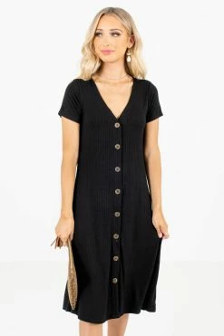 Heart & Hips One In A Million Black Midi Dress -Bella Ella Sales One in a Million Black Dress Front2 5000x